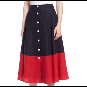 1901 Color Block Skirt